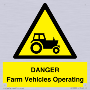 DANGER Farm Vehicles Operating
